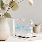 Let Them - Blue 4 Inch Acrylic Tabletop Sign, Office and Cubicle Decor for Women, Desk Accessory, Motivational Quote Gift for Coworkers, Empowering Work from Home Decor - Image 6