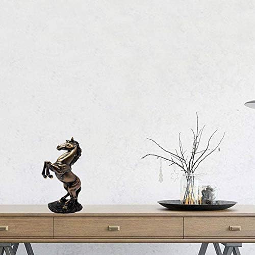 Lependor 12 inch Standing Horse Resin Statue for Home Decor Animal Ornament Sculpture Art Figurine Decorative - Bronze - Image 6