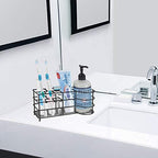 HBlife 7 Slots Toothbrush Holder, X-Large Stainless Steel Bathroom Decor, Black Electric Toothbrush Holder for Bathroom, Bathroom Counter Organizer for Small Spaces - Image 6