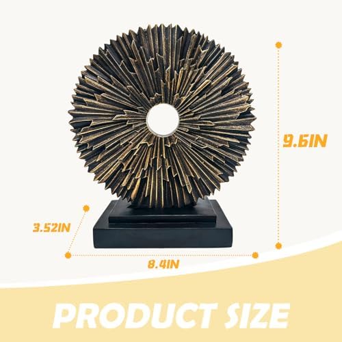 Round Abstract Statue for Home Decor,Office Desk Table Decor for Men,Copper - Image 5