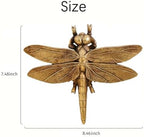 KISWIAR Gold Dragonfly Wall Sculpture, 3D Resin Dragonfly Wall Decor, Vintage Insect Wall Hanging Decoration for Living Room Bedroom Farmhouse (Golden) - Image 2