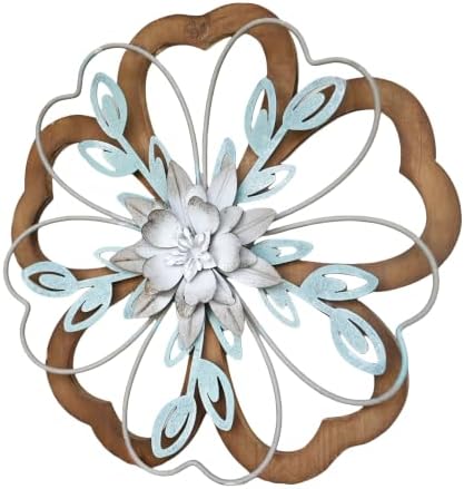 Layered Flower Metal Wall Decor,Rustic Farmhouse Wall Art for Living Room - Image 3
