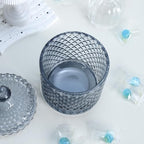 Sizikato Diamond Faceted Glass Candy Jar with Lid, 10oz Grey Decorative Jar, Nut Jar, Dried Fruit Storage Jar. - Image 6