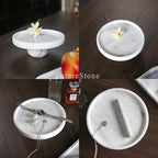 Marble Decorative Tray, 7" Round Marble Tray for Coffee Table - Image 4