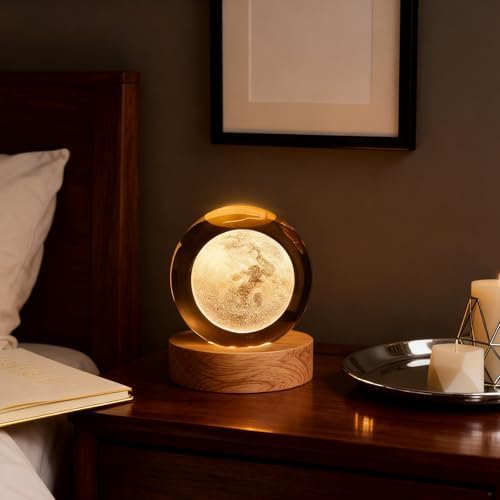 3D Moon Crystal Ball 2.4in Universe Gifts for Space Enthusiasts - Image 4