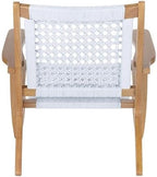 Bowery Hill Hexagon Woven Rope Accent Chair, Rubberwood Frame, Light - Image 4