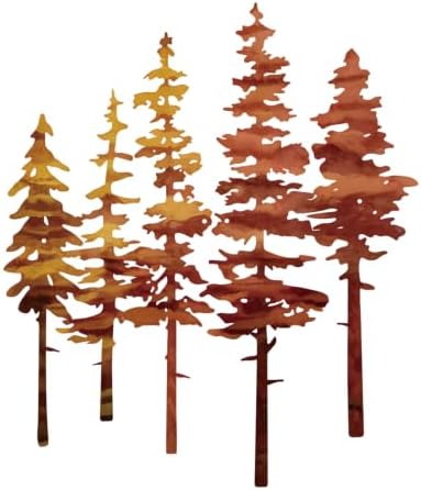 ESTART Metal Autumn Pine Tree Wall Art, Metal Tree Wall Decor by ESTART