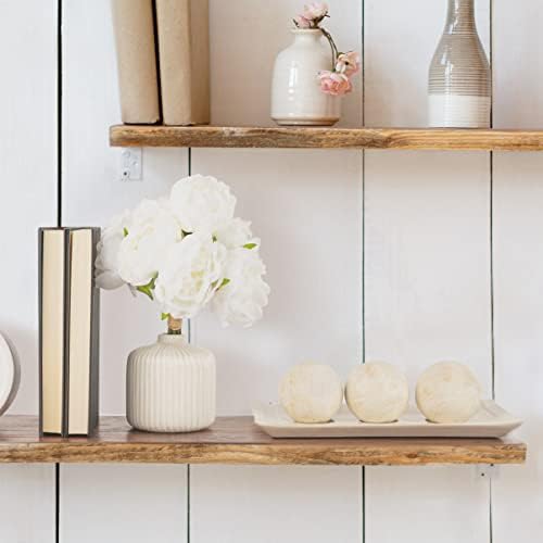 Creative Scents Rustic Luxe Decorative Tray and Orb Set - Centerpiece Table Decorations for Coffee Table Decor - Modern Farmhouse Decor - Decorative Accents Bowl with Balls for Dining Table Decor - Image 3