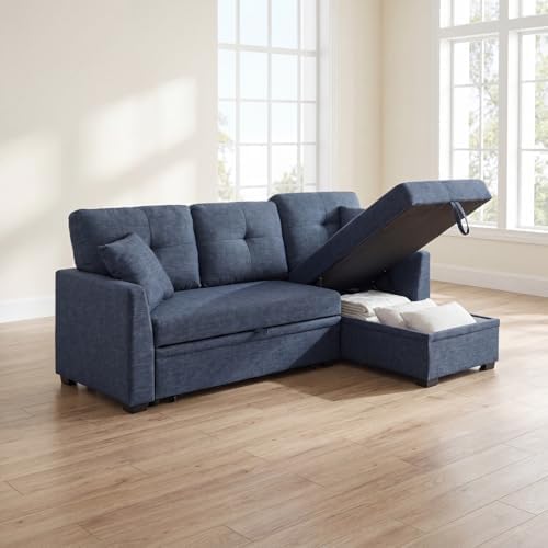 Convertible Sofa Bed, L Shape Sleeper Sofa - Image 6
