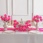 Nubry Artificial Silk Roses, 10pcs Lifelike Hot Pink Fake Rose - Image 6