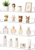 upsimples 4 Pcs 15" Acrylic Shelves for Wall Storage and Organizer, Clear by upsimples