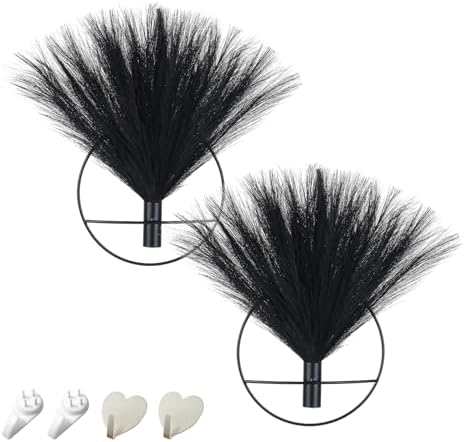 Pretty Jolly Boho Pampas Wall Decor Black Metal Wall-Mounted Art by PrettyJolly