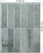 Smart Tiles Peel and Stick backsplash, Stacked Frost Gray, 11.43"x9" - Image 4