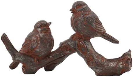 Braxio Bird Figurines Home Decor – Resin Tabletop Vintage Distressed Birds on Branch, Rustic Farmhouse Decor for Living Room, Bedroom, Office, 6 x 2.3 x 3.4 Inches by BRAXIO