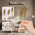 Gold Leaf Home Decor Set - Metal Leaves Statues, Modern Artistic Sculptures for Living Room, Office, Shelf & Home Decorative, Handmade 3D Botanical Accents - Image 5
