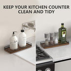 Bathroom Tray for Counter Top Organizer, Oak Wood Vanity Tray - Image 4