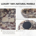 Luxury Natural Marble Decorative Bowl, Centerpiece Catchall Tray Home Decor - Image 4
