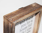 Rustic Torched Wood Small Box Sign for Home Decor,Freestanding Thank You Sign for Kitchen,Square Wood Block Sign Table Decor,6" x 6" x 1.57" - Image 5