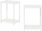 Furinno Simplistic Side Table Set of 2, 2-Tier Modern Metal Frame End Table - Image 6
