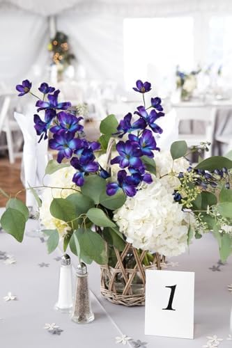 10 PCS Orchid Artificial Flowers Fake Orchid Silk Flowers 27 inches Purple Blue Faux Flowers Artificial Orchids for Wedding Dinning Home Decoration(Purple Blue) - Image 7