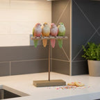 Braxio Bird Figurines Home Decor – Resin Tabletop Pink Bird Decor for Shelf Bookcase Dresser Modern Farmhouse Decorative Accent for Living Room Bedroom Office Gift - Image 6