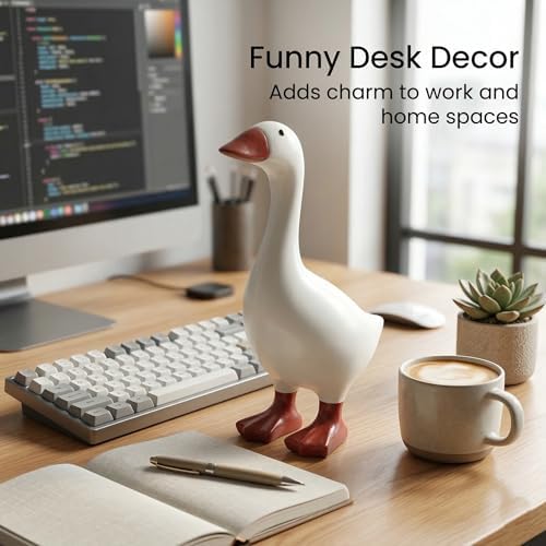 Desk Goose 7 inch Gifts for Women, Mini Desktop Goose Statue Decor for Living Room Bedroom Bookshelf and Office - Image 4