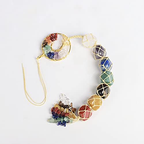 Handmade Gemstones Healing Feng Shui Crystals Window Car Decorations Hanging Ornament for Home Decor Party Decor（Tree-KhakiThread） - Image 7