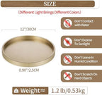 Hanobe Round Decorative Tray for Coffee Table Decor, Modern Matte Finish - Image 5