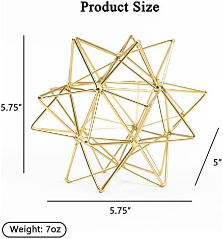 Metal Geometric Table Top Decor, 3D Metal Geometric Sculpture - Image 3
