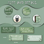 4 Pieces Christian Bible Verses Wall Decor Wooden Religious Art Green Sage Bathroom Decor Religious Gifts for Women Office Home Bedroom Bathroom Living Room(Green 10x4 Inches) - Image 2