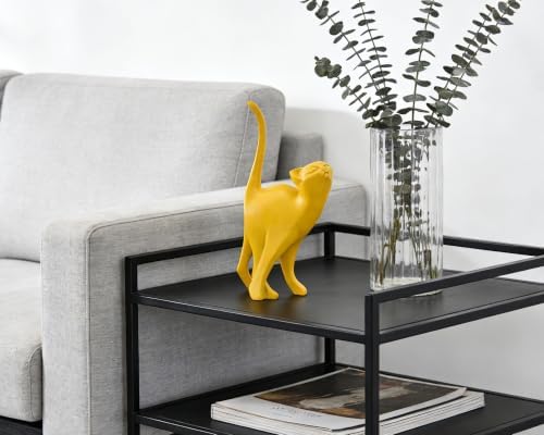 7 Inch Yellow Proud Cat Statue - Image 7