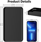 Gurygo Vanity Tray for Bathroom, 10" Ceramic Soap Dispenser Tray for Kitchen Counter, Bathroom Trays for Counter, Kitchen Tray for Soap Bottles (Black, Set/1)… - Image 3