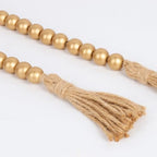 RAMIRABI 58in Wood Bead Garland, Farmhouse Rustic Country Decor, Gold - Image 5