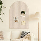Large Arched Felt Bulletin Board, Sized 36" x 24" for Office & Wall Decor – 6 Customizable Adhesive Tiles with Pins are Perfect to Display Your Photos (Khaki) - Image 4