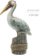 Lukitas Standing Pelican Statue and Sculpture Coastal Decor, Resin 14'' - Image 3