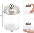Tbestmax Glass Qtip Holder Dispenser, 10-Ounce Bathroom Containers Apothecary Jars with Metal Lids for Cotton Ball Swab Pad (4 Pack) - Image 7