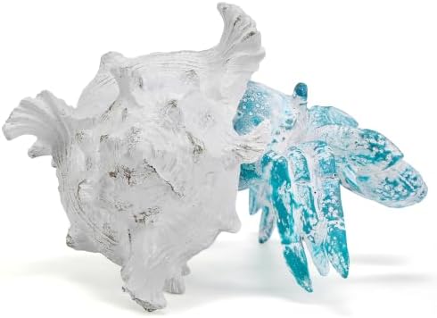 Beach Coastal Blue Hermit Crab Statue Home Bathroom Decor Gift - Image 3