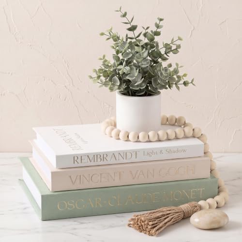 Emibele 3 Pack Fake Linen Book Storage Boxes Modern Home Shelf Table Decor by Emibele