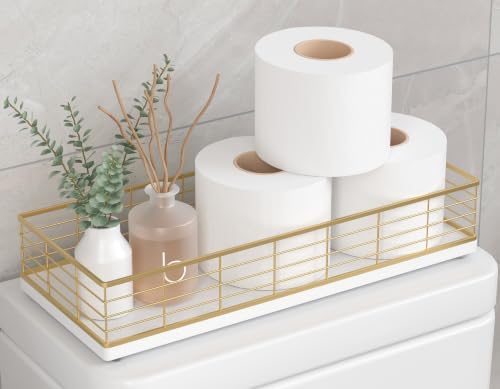 Toilet Paper Storage Basket, 16" Large Oak Wood Toilet Paper Basket by Focusonit