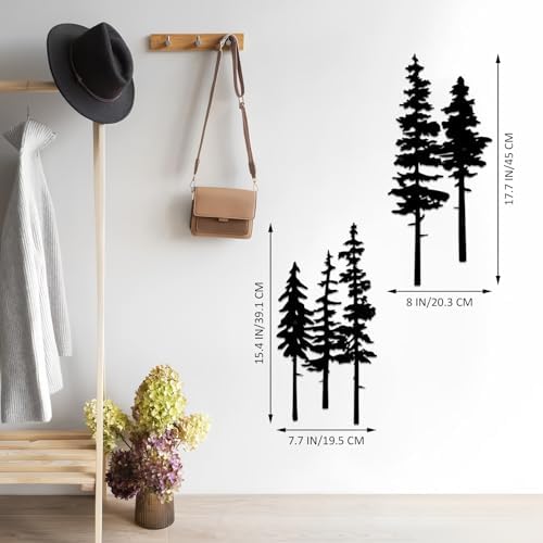 ESTART Metal Pine Tree Wall Art, Metal Tree Wall Decor - Image 3