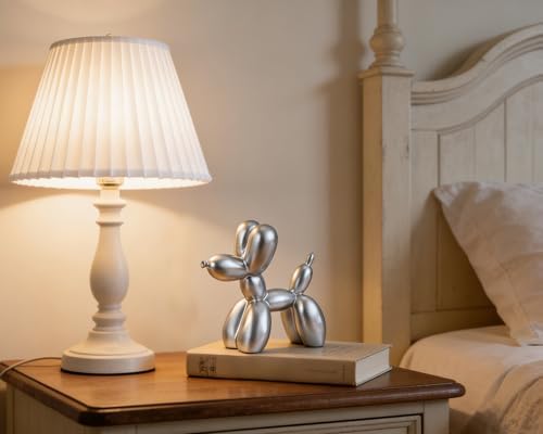 4 Inch Matte Silver Balloon Dog Sculpture - Image 3