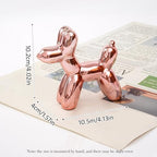 Notakia Cute Ceramics Pink Balloon Dog Statue Crafts Living Room Desktop Decorations,Handmade Modern Small Ceramic Animal Statue Ornament Home Decor Accents (Pink Balloon Dog) - Image 5