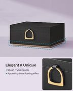 SONGMICS 2-Layer Jewelry Box with Handle, Removable Tray, Floating Effect - Image 3