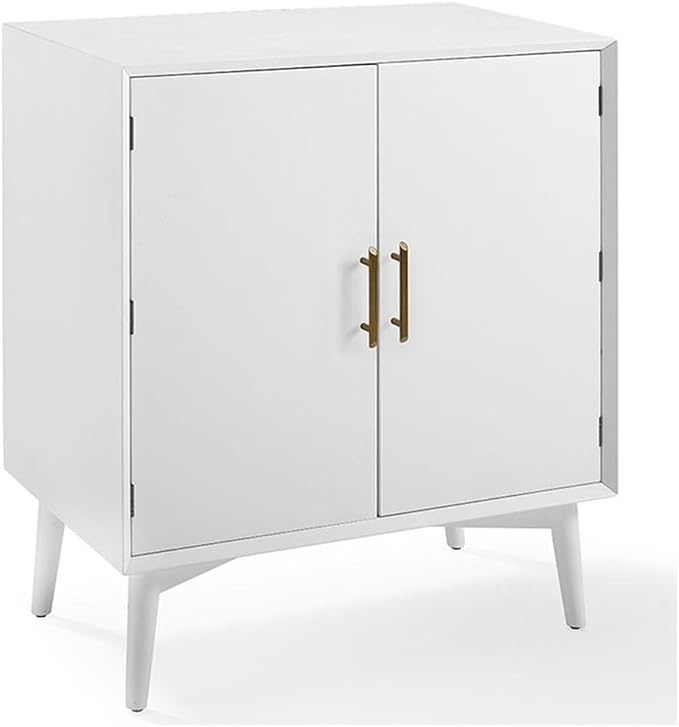 Home Square 2 Door Wood Bar Cabinet Set in White - Image 3