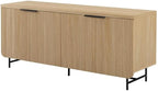 Walker Edison Reema Fluted 4-Door Kitchen Sideboard Buffet Console, 69 Inch - Image 5