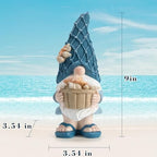 Etlemonde Beach Coastal Gnomes Statue Home Seashell Decor - Image 2
