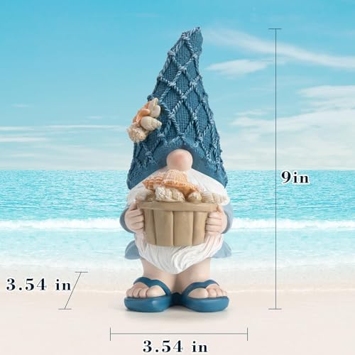 Etlemonde Beach Coastal Gnomes Statue Home Seashell Decor - Image 2