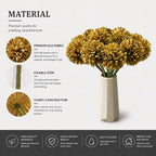 Mandy's 12pcs Artificial Gold Ball Chrysanthemum Flowers - Image 4