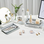 SheeChung Metal Vanity Tray, Bathroom Tray for Perfume Makeup Jewelry - Image 5