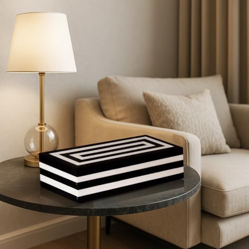 Handicrafts Home Decorative Storage Box 10x4.5 – Remote Control Holder, Jewelry Organizer, Modern Decorative Box with Lid, Boho Chic Home Décor Accent, Vintage Memory Box for Living Room Shelf Décor - Image 3